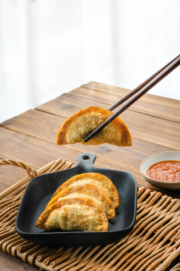 fried dumplings photography
